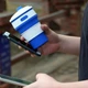 Складной туристический стакан кружка с крышкой Collapsible 350 мл эко-чашка, силикон Синий - изображение 2