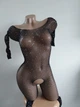Бодістокінг боді сітка зі стразами еротична білизна з вирізом Sexy OneSize чорний (5-344) - изображение 9