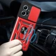 Чохол Hide Shield для Xiaomi Redmi Note 12 протиударний бампер з підставкою Red - зображення 2