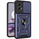 Чехол Hide Shield для Motorola Moto G13 / G23 бампер противоударный с подставкой Blue - изображение 5