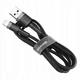 Кабель Baseus cafule Cable USB For Type-C 2A 3m Gray+Black (CATKLF-UG1) - зображення 5
