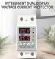 Реле контролю напруги та струму TOMZN TOVPD1-60-EC з РК, 220В, 63А, 2DIN - зображення 3
