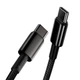 Кабель USB Type-C > USB Type-C Baseus Tungsten Gold Fast Charging Data Cable 100W 1.0m (CATWJ-01) Black - зображення 4