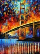 Алмазна вишивка алмазна мозаїка Барвистий міст 50x40 - зображення 1