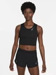 Спортивный топ для бега женский Nike W Nk Fast Df Crop Tank DD5921-010 S Black/Reflective Silv (195237765898) - изображение 3
