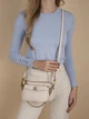 Сумка крос-боді жіноча GUESS NELL DOUBLE POUCH CROSSBODY HWVB8678700-STO Молочна (800070292922) - зображення 2