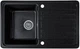 Мойка кухонная, прямоугольная, композитная Valetti 17N 76х46см Черная + смеситель - изображение 4