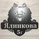 Адресная табличка 12, Собака шпиц, табличка с названием улицы без подложки - изображение 2