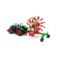 Трактор металевий Bburago - Трактор Fendt 1050 Vario c роторними валковими граблями, зелений - зображення 3