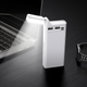 Power bank Hoco J62 30000 mAh портативная батарея повербанк с фонариком 3xUSB White - изображение 3