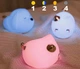 Нічний дитячий світильник Портативний Нічник Baseus Cute Series Kitty Silicone із вбудованим акуумулятором 1100 mAh (DGAM-A02) White - зображення 10