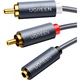 Кабель мультимедийный AUX 3.5mm TRS to RCAx2 M/M 1.0m AV102 Grey Ugreen (10588) - изображение 1