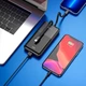 Портативний зарядний пристрій PowerBank Hoco Shell fully compatible with cable Q9 Pro 10000мАч USB/Type-C/Lightning Чорний - зображення 7