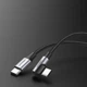 Кабель для зарядки телефона/ смартфона UGREEN US255 Type-C - Type-C 1 м Чорний/ Сріблястий (6689227) - зображення 2