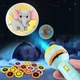 Детский Фонарик Проектор ручной интерактивная Игрушка для мальчиков и девочек Динозавры Животные Фрукты 6 дисков 48 рисунков - изображение 2