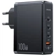 Сетевое зарядное (СЗУ) Usams US-CC163 T50 100W 4 Ports ACCC GaN Fast Черный - изображение 1