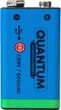 Акумулятор літій-іонний Quantum USB Li-ion CR9V, 600mAh plastic case, 1 шт/уп - зображення 1
