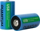 Набір акумуляторів літій-іонних Quantum USB Li-ion D 1.5V, 5200mAh plastic case, 2 шт/уп - зображення 3