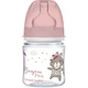 Пляшечка для годування Canpol babies Bonjour Paris з широким отвором 120 мл Рожева (35/231_pin) - зображення 1