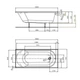 Ванна акриловая KOLO OPAL PLUS 160x70 XWP136000N - изображение 2