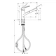 Смеситель для кухни с выдвижным изливом HANSGROHE M427-H150 71814000, хром - изображение 2