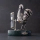 Серебряная фигура "Песочные часы. Петух" ручной работы 23147 Онікс - изображение 3