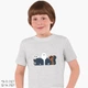 Детская футболка для мальчиков Вся правда о медведях (We Bare Bears) (25186-2895-44) 104-110 см Хлопок Серый - изображение 1