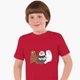 Детская футболка для мальчиков Вся правда о медведях (We Bare Bears) (25186-2891-4) 134-140 см Хлопок Красный - изображение 1