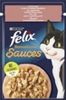 Влажный корм Purina Felix Sensations Sauces с лососем в соусе со вкусом креветок 78шт*85г - изображение 1