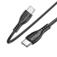 Кабель BOROFONE BX51 Triumph 60W charging data cable Type-C to Type-C Black (6931474751669) - зображення 4