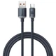 Кабель Baseus Crystal Shine Series Fast Charging Data Cable USB to Type-C 100W 1.2m Black (CAJY000401) - изображение 1
