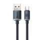 Кабель Baseus Crystal Shine Series Fast Charging Data Cable USB to Type-C 100W 1.2m Black (CAJY000401) - изображение 2