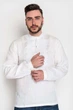 Вышиванка Narodnyy Butik Мужская вышиванка длиный рукав Твори Мир Белая/белая 2004.1 58 - изображение 3