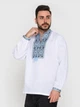 Вишиванка чоловіча Narodnyy butik Твори Мир біла/блакитна 2012.1 58 - изображение 4