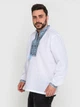 Вишиванка чоловіча Narodnyy butik Твори Мир біла/блакитна 2012.1 58 - изображение 5