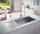 Мийка кухонна Grohe EX Sink K1000 (подвійне крило зліва) (31582SD0) ( 23030 ) - зображення 4