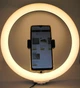 Лампа селфі LED кільцева світлодіодна кільце 32 см з тримачем для телефона та кріпленням під штатив - зображення 1
