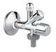 Вентиль запорный бытовой GROHE угловой 1/2"х3/4"х3/8" вн-нр-нр 22036000 - изображение 1