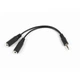 Кабель мультимедійний Jack 3.5mm M to 2 x Jack 3.5mm F 0.1m Cablexpert (CCA-415-0.1M) (193904) - зображення 1