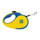 Повідець-рулетка для собак WAUDOG R-leash, малюнок "Colors of freedom", M, до 25 кг, 5 м, світловідбивна стрічка - зображення 1
