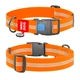 Ошейник для собак водостойкий WAUDOG Waterproof с QR паспортом, светоотражающий, пластиковый фастекс, XXL, Ш 40 мм, Дл 46-70 см, оранжевый - изображение 1