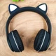 Навушники накладні Deepbass R6 Bluetooth Cat Ear з підсвічуванням Black - зображення 1