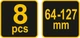 Коронки по Дереву Набір 8 шт 64, 76, 87, 102, 127 мм VOREL (22571) - зображення 6