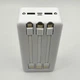 Портативное зарядное устройство Power Bank 30000mAh XO LED + charging cables PR164 White - изображение 2