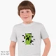 Дитяча футболка для хлопчиків Майнкрафт (Minecraft) (25186-1709-47) 146-152 см Бавовна Сірий - зображення 1