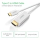Кабель-перехідник UGREEN MM121 USB Type C to HDMI Cable Male to Male ABS Case 1.5m Білий - зображення 5