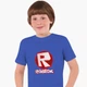 Детская футболка для мальчиков Роблокс (Roblox) (25186-1708-63) 134-140 см Хлопок Синий - изображение 1