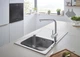 Змішувач для кухні з висувним виливом Grohe Minta (колір - хром) (32168000) - зображення 5