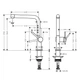 Змішувач для кухні Hansgrohe Talis M54 270 (колір - нержавіюча сталь) (72840800) - зображення 2
