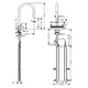 Змішувач кухонний Hansgrohe Aquno Select 170 3jet з витяжним зливом, хром (73837000) - изображение 8